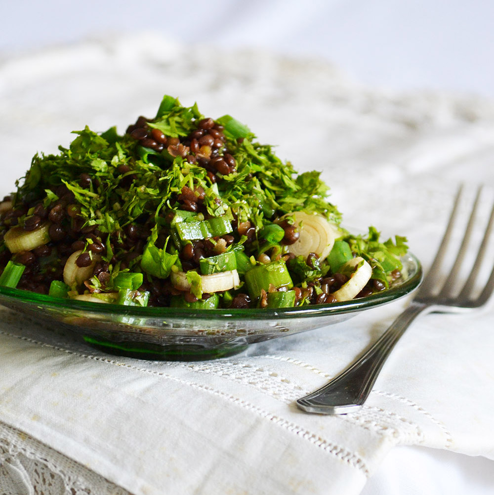 black beluga lentil salad, black lentil salad, beluga lentil salad