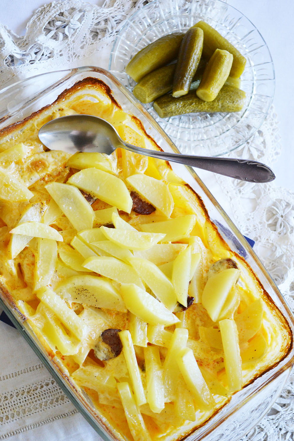 Potatos baked with cream