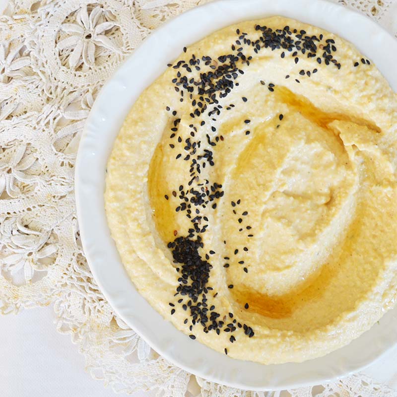 Basic Hummus with homemade Tahini