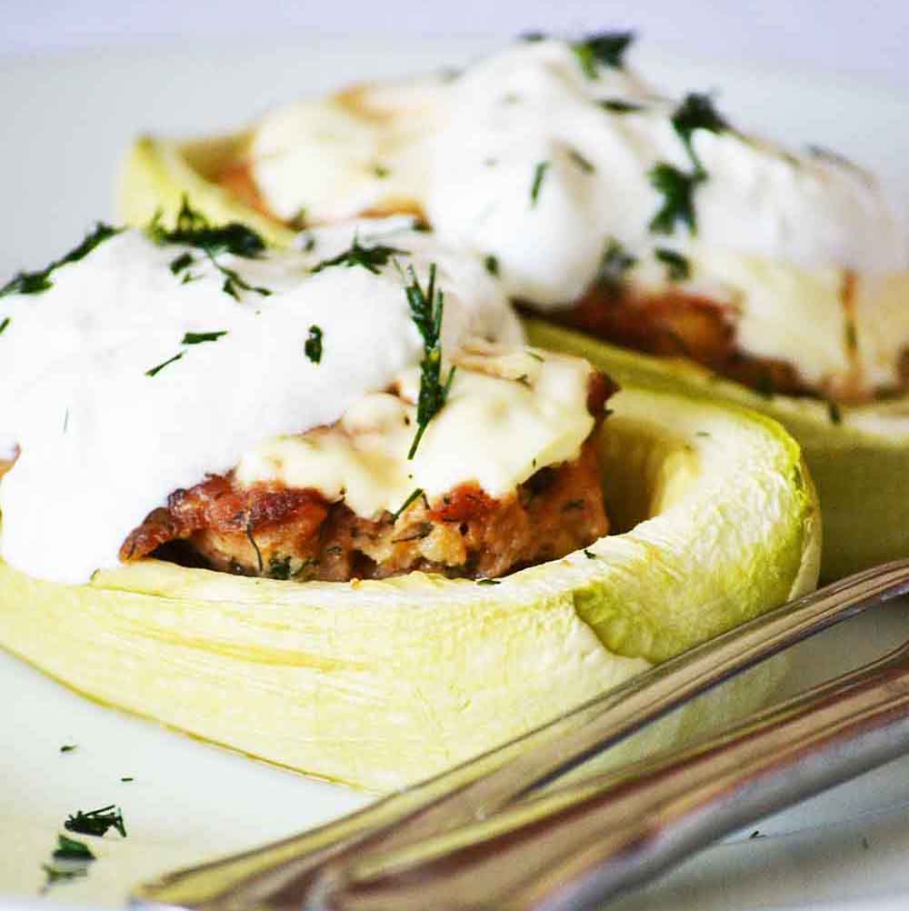 Stuffed zucchini, Stuffed courgette