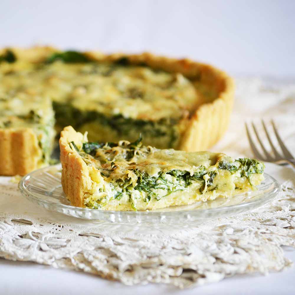 Spinach and Wild Garlic Quiche