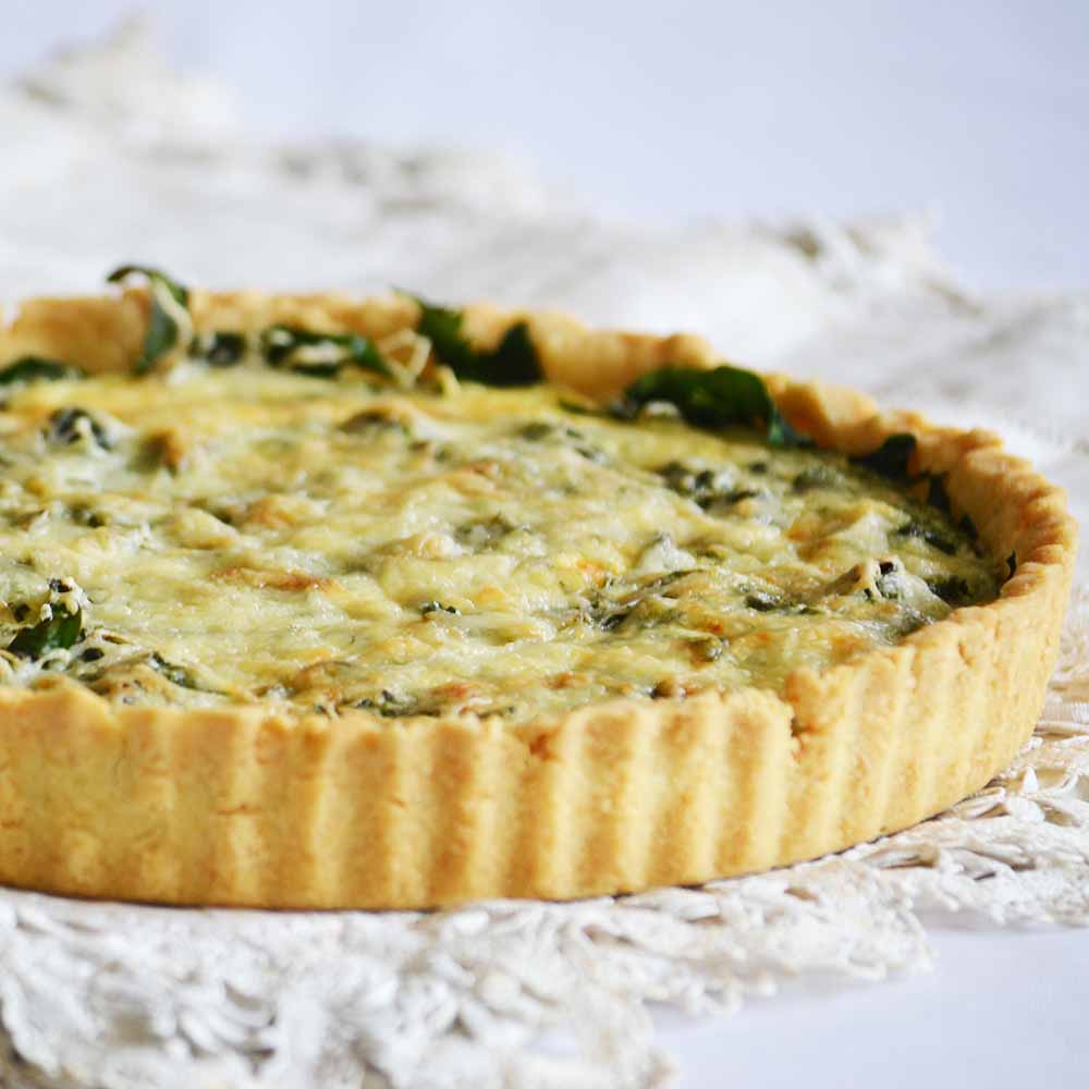 Spinach and Wild Garlic Quiche