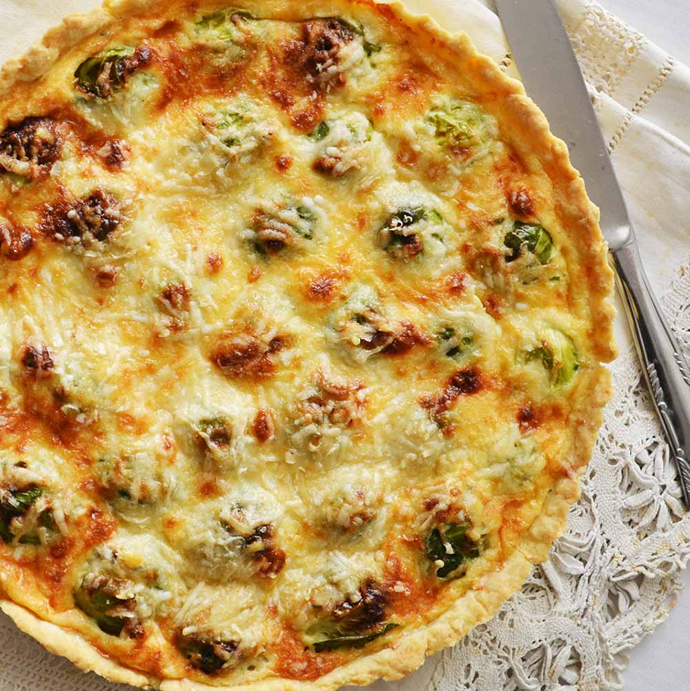 Brussels Sprout with Bacon Quiche