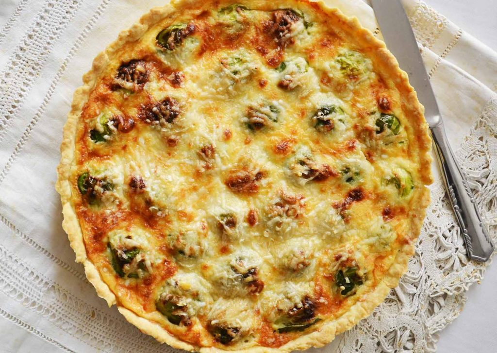 Brussels Sprout with Bacon Quiche