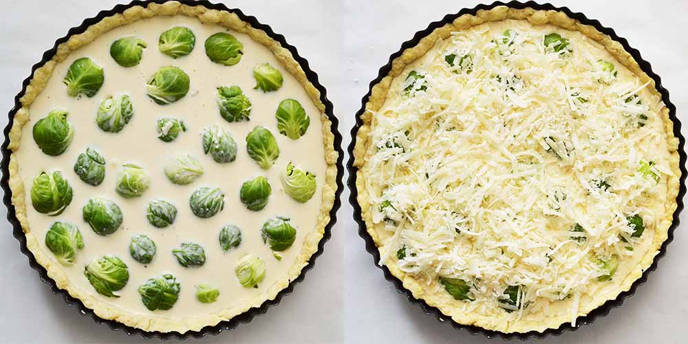 Brussels Sprout with Bacon Quiche MYREILLE RECIPES