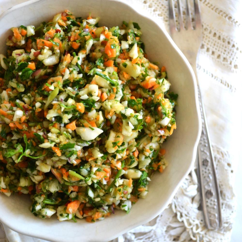 Vegan Gluten-free: Apple, Celery and Parsley Raw Salad