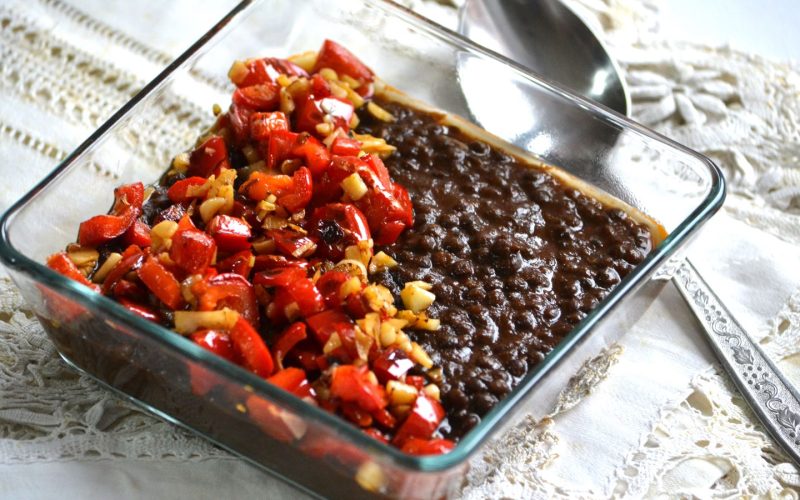 Spicy and creamy Black Beluga Lentil Dahl