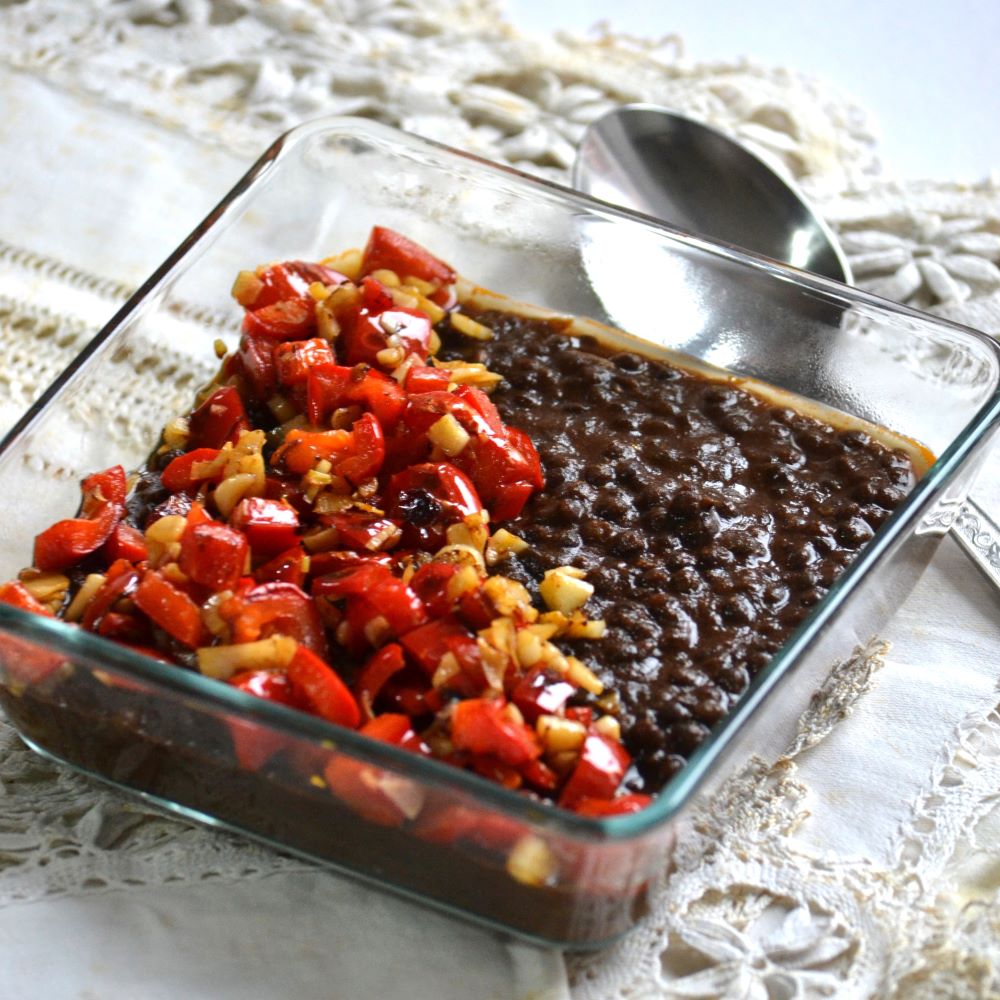 Spicy and creamy Black Beluga Lentil Dahl